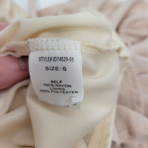 Peach Love California Women's Boho/Gypsy Ruffle Flowy Sleeve Dress Size S - Picture 9 of 10